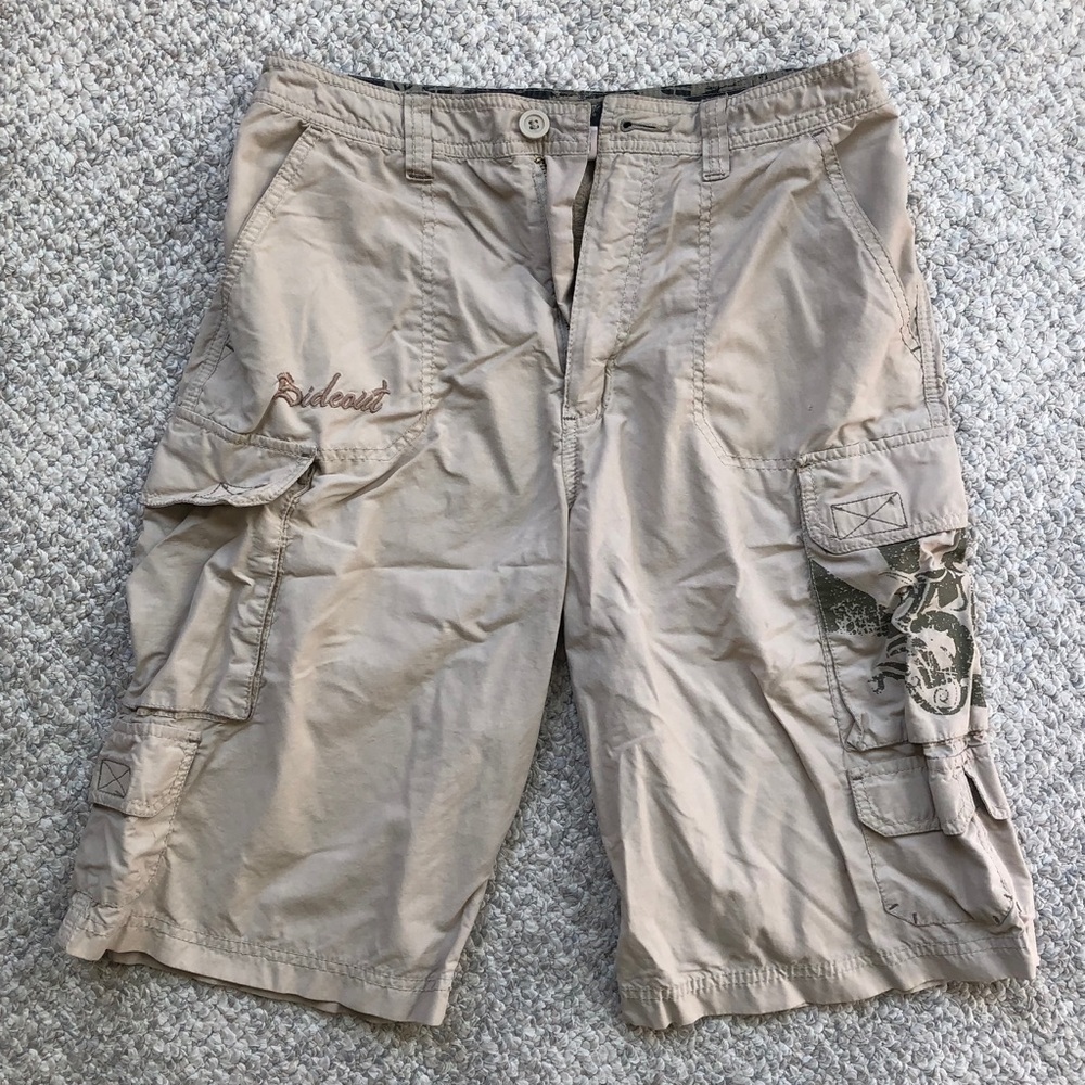 Sideout Tan Cargo Shorts Boys Size 16